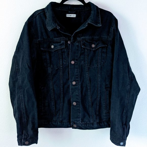 Jackets & Blazers - Black Oversized Denim Jacket